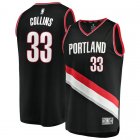 Camiseta Zach Collins 33 Portland Trail Blazers Icon Edition Negro Nino